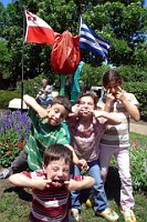 Cousins being silly in Holland, Michigan