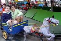 Jacob and Ali on ride at Deer Forest